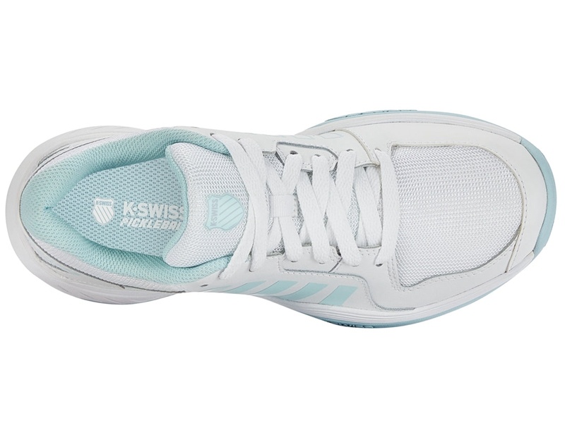 K-Swiss COURT EXPRESS Turşu Ayakkabısı Kadın Beyaz Mavi | 48706NVBL