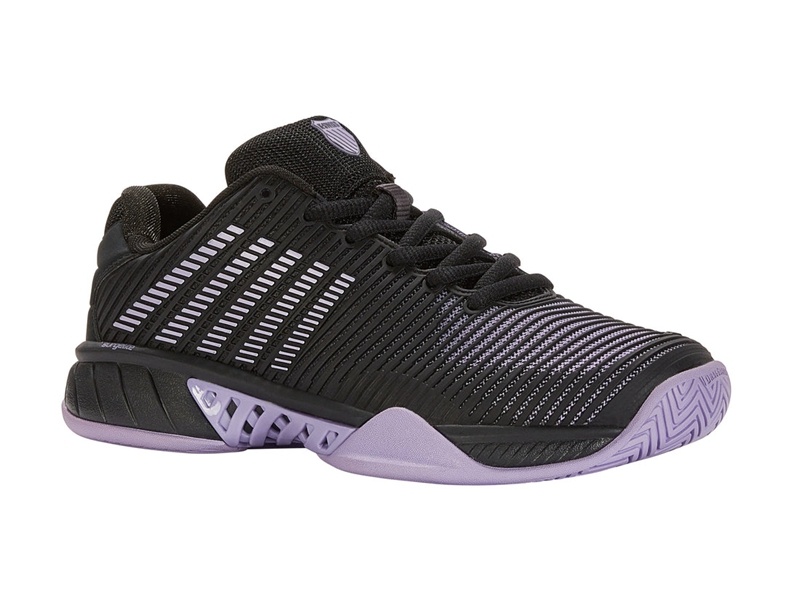 K-Swiss HYPERCOURT EXPRESS 2-WIDE Tennis Kadın Siyah Mor | 83526MZWK