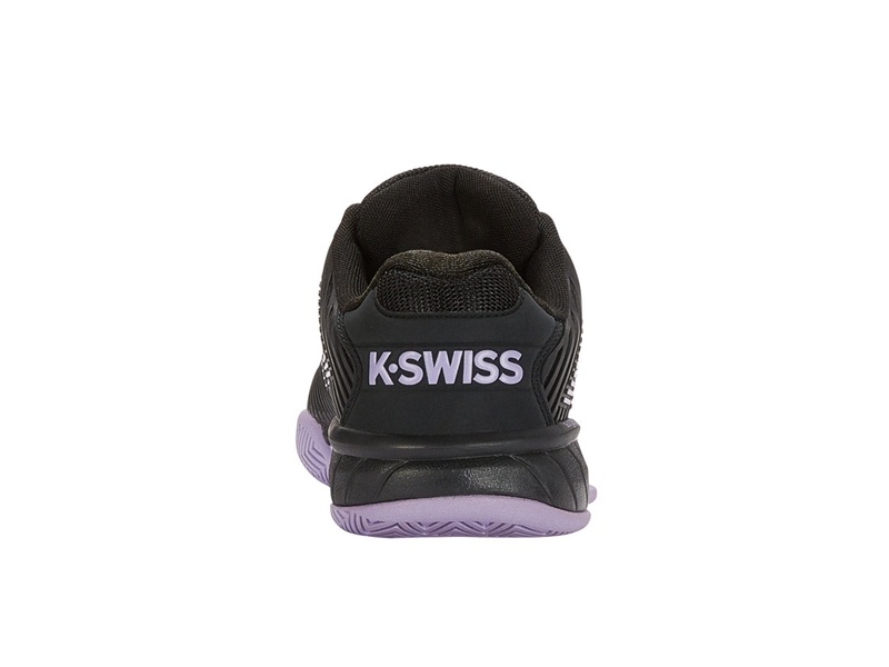 K-Swiss HYPERCOURT EXPRESS 2-WIDE Tennis Kadın Siyah Mor | 83526MZWK