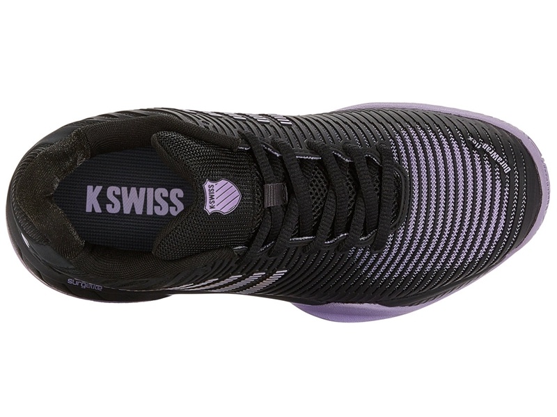 K-Swiss HYPERCOURT EXPRESS 2-WIDE Tennis Kadın Siyah Mor | 83526MZWK