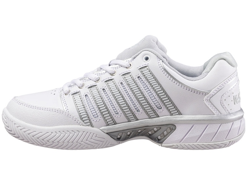 K-Swiss HYPERCOURT EXPRESS LEATHER Tennis Kadın Beyaz Gümüş | 62381YFHW