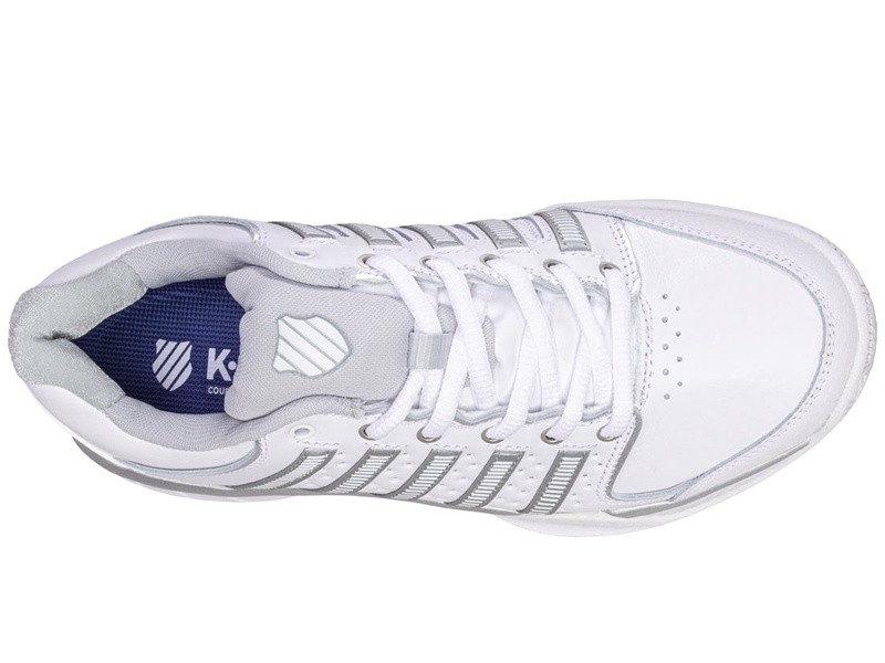 K-Swiss HYPERCOURT EXPRESS LEATHER Tennis Kadın Beyaz Gümüş | 62381YFHW