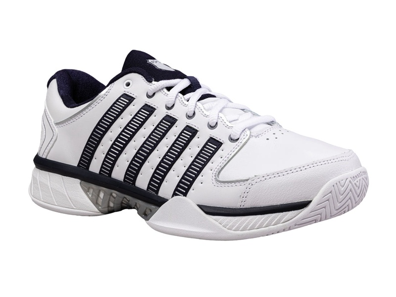 K-Swiss HYPERCOURT EXPRESS LEATHER Tennis Erkek Beyaz Lacivert Gümüş | 97463RUHQ