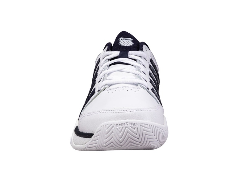 K-Swiss HYPERCOURT EXPRESS LEATHER Tennis Erkek Beyaz Lacivert Gümüş | 97463RUHQ