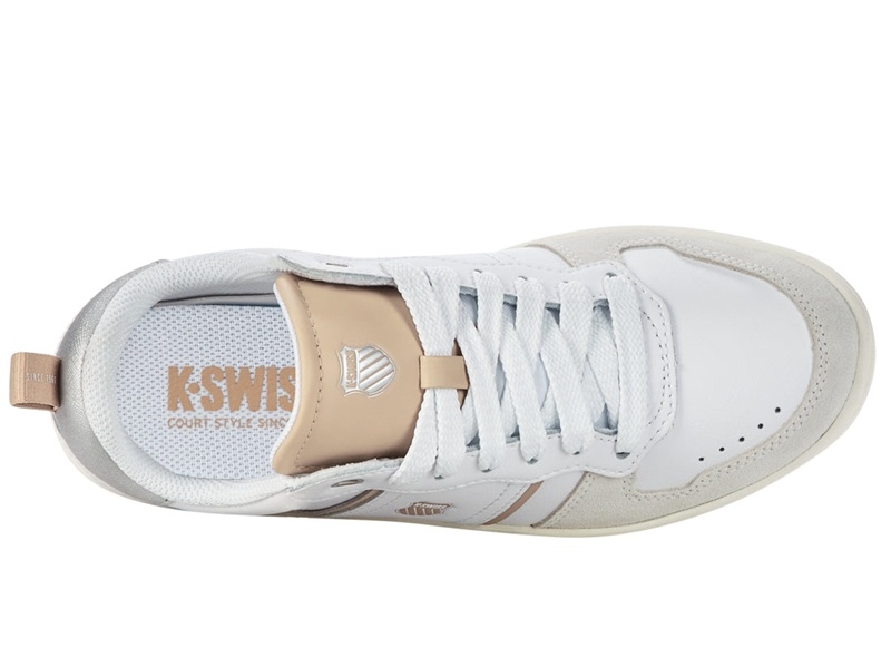 K-Swiss LOZAN MATCH LTH Lifestyle Ayakkabı Kadın Beyaz Gri Kahverengi | 56094QCPV