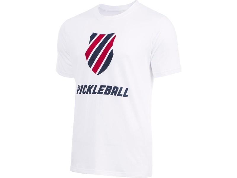 K-Swiss PICKLEBALL T-SHIRT Tennis Erkek Beyaz Mavi Kırmızı | 45263GWFD