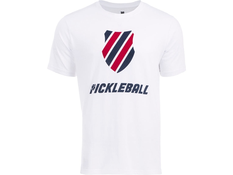 K-Swiss PICKLEBALL T-SHIRT Tennis Erkek Beyaz Mavi Kırmızı | 45263GWFD