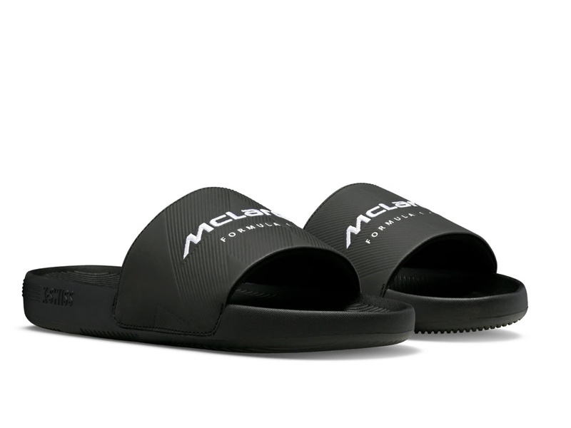 K-Swiss SLIDE SANDAL X MCLAREN Lifestyle Ayakkabı Kadın Siyah | 73482SXOI