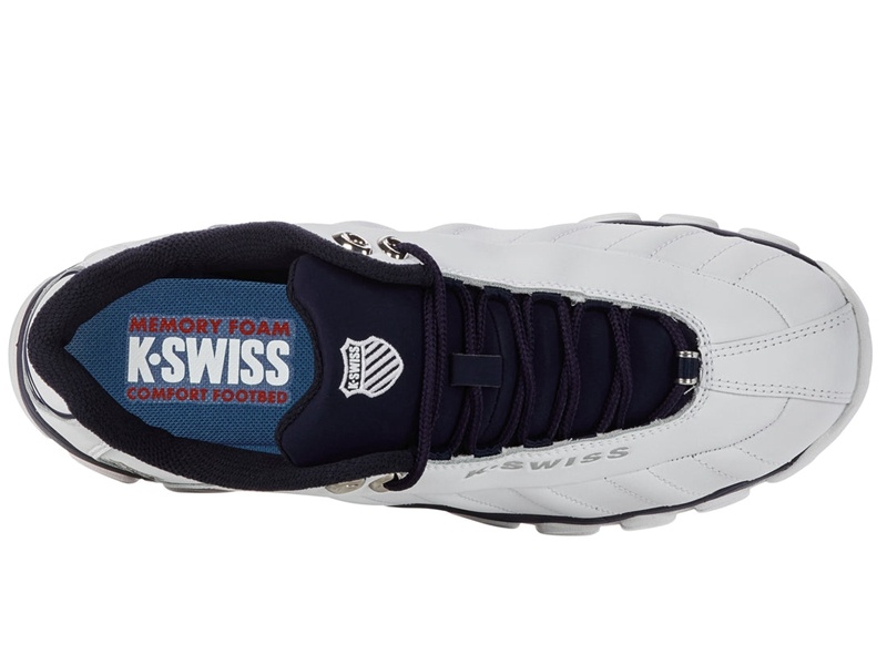 K-Swiss ST329 CMF Lifestyle Ayakkabı Erkek Beyaz Lacivert Beyaz | 59018JHFR