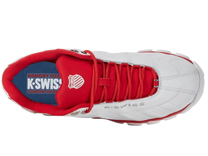 K-Swiss ST329 CMF Lifestyle Ayakkabı Erkek Beyaz Kırmızı Beyaz | 59280CWOG